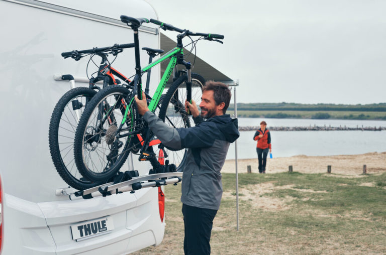 thule bike rack for swift caravan